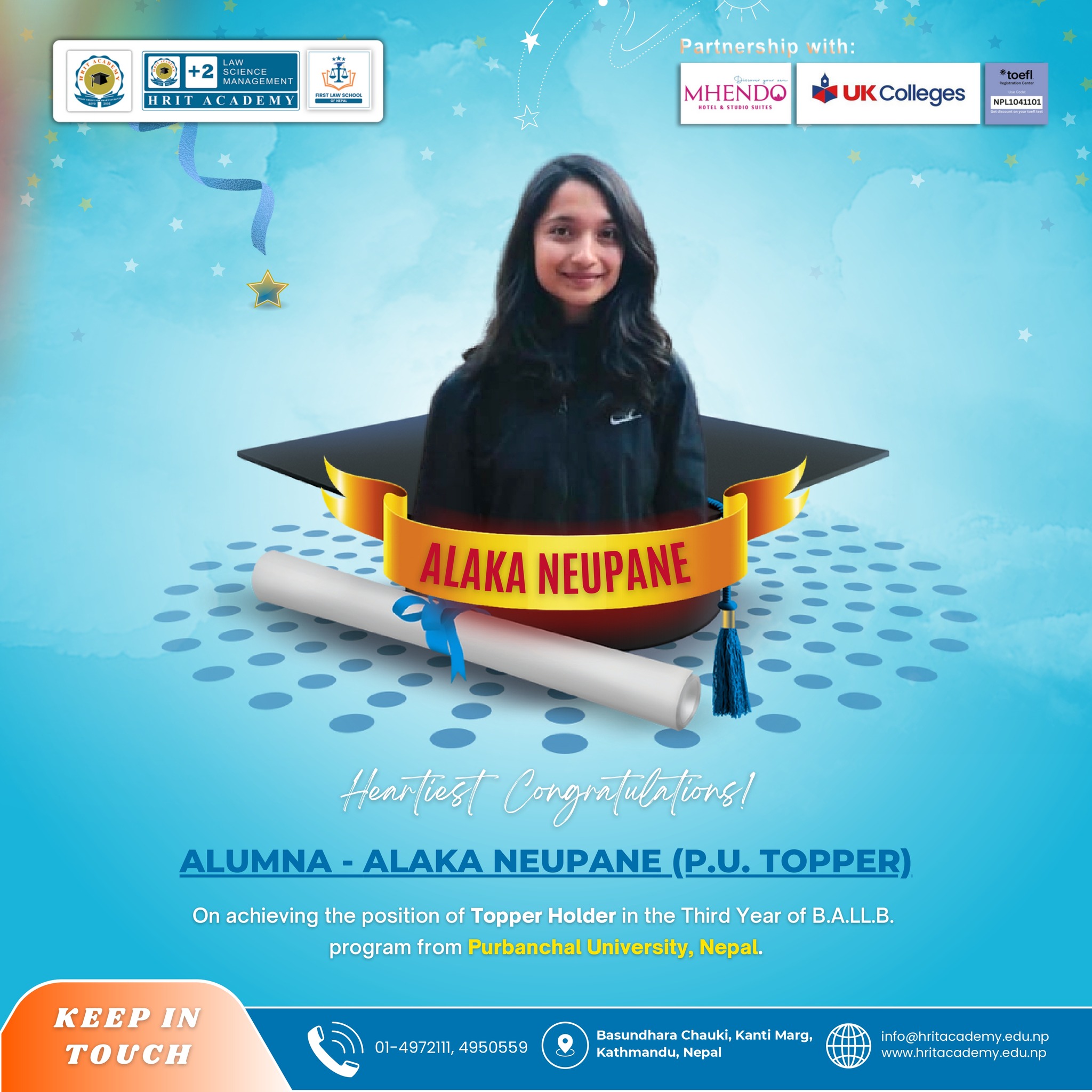 Congratulations Alaka Neupane ।