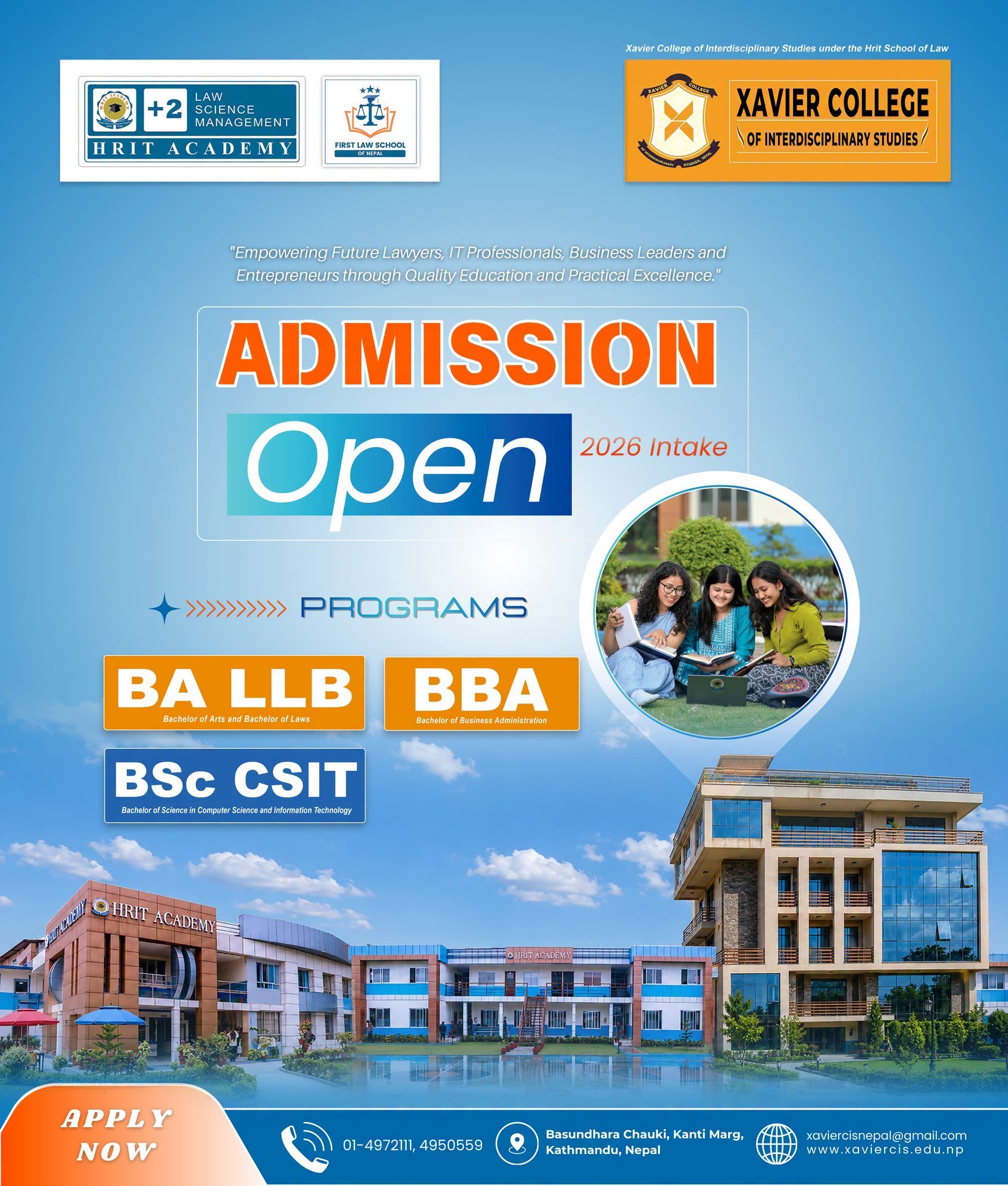 Admissions Open!