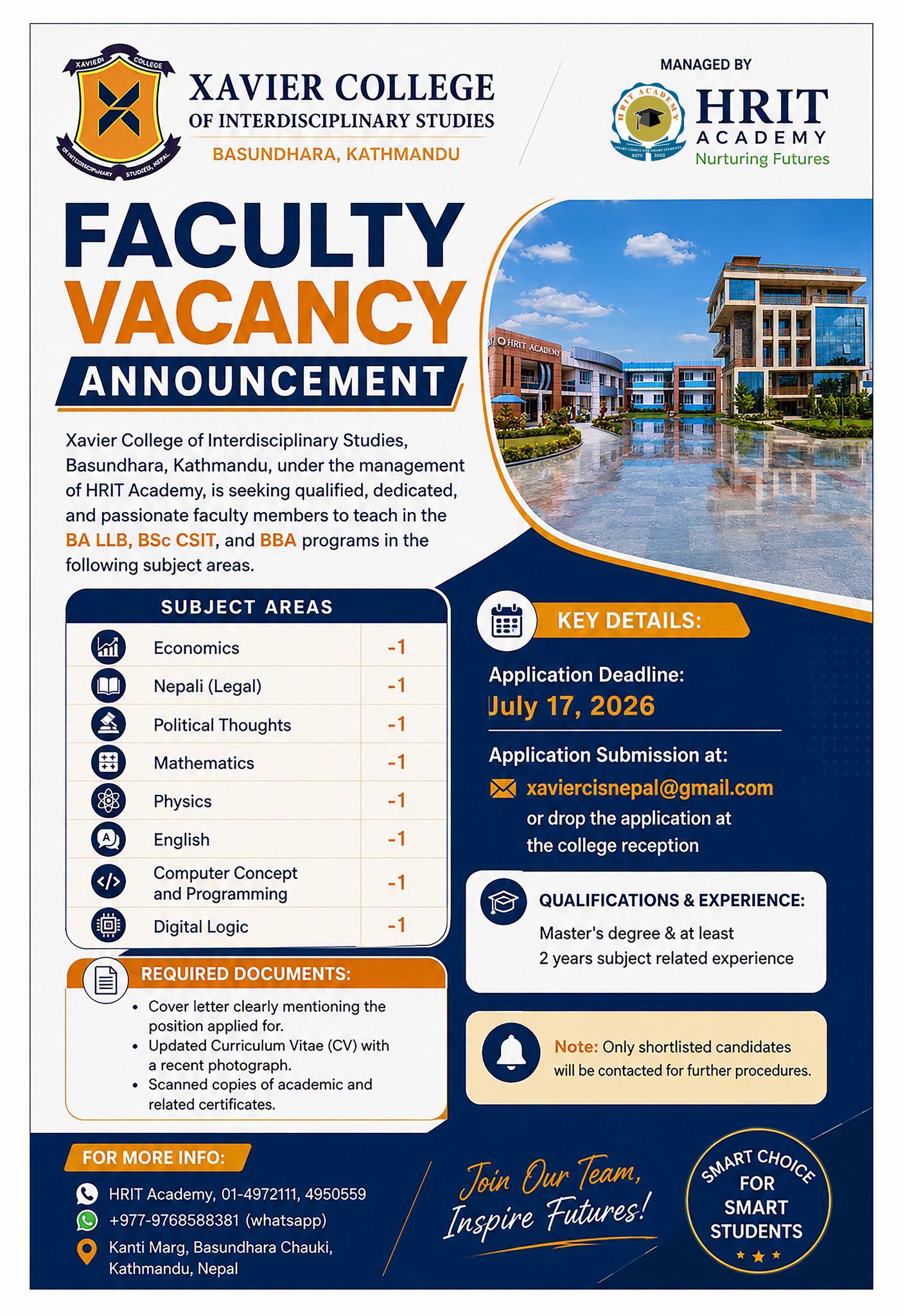 Vacancy!